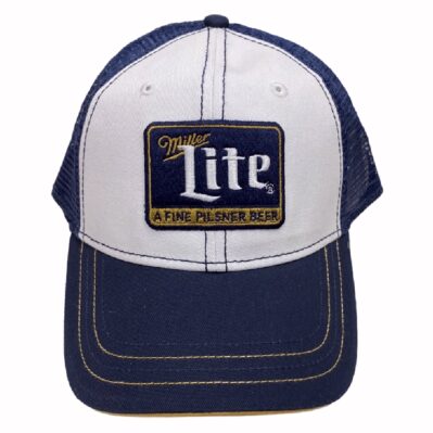 Miller Lite Beer Embroidered Patch Mesh Cap Hat