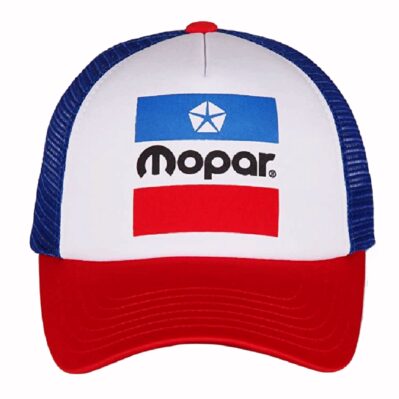 Mopar Vintage Logo Red White Blue Mesh Cap Hat