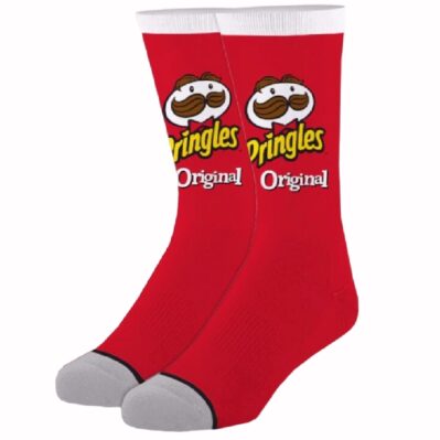 Pringles Original Chips Can Logo Athletic Crew Socks