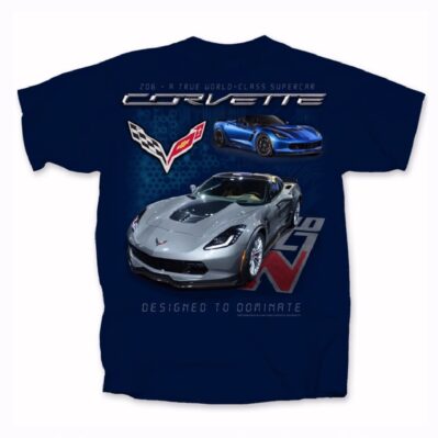 Chevy Chevrolet Corvette C7 Z06 Designed to Dominate Short Sleeve T-Shirt