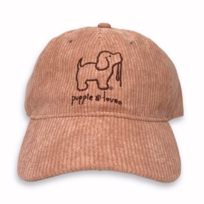 Puppie Love Dog Tan Corduroy Cap Hat