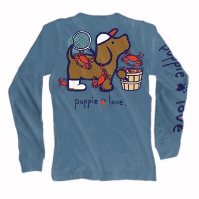 Puppie Love Dog Crab Pup Long Sleeve T-Shirt Sweatshirt