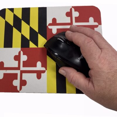 Maryland Flag Mouse Pad with Non-Slip Base