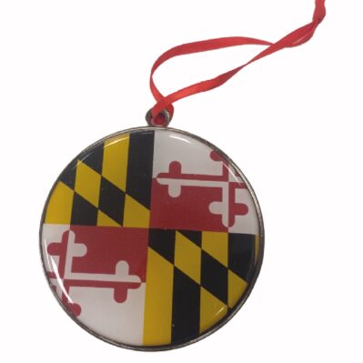 Maryland Flag Classic Round Medallion Holiday Tree Ornament