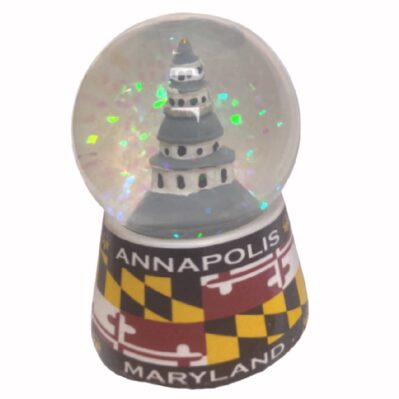 Maryland Flag State House Mini Snow Globe
