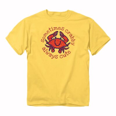 Sometimes Crabby Always Cute Toddler Short Sleeve Shirt