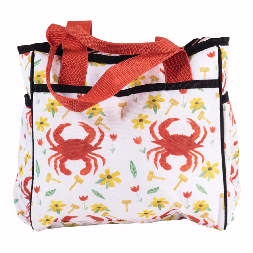 Crab and Flowers Hot/Cold Insulated Tote Lunch Bag