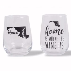 Maryland Home Wine Glass Set