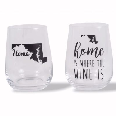 Maryland Home Wine Glass Set