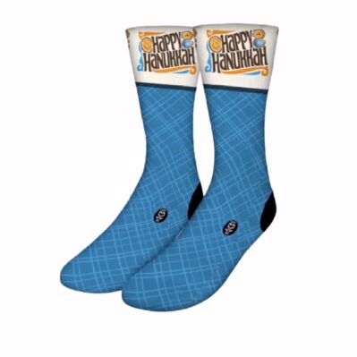 Happy Hanukkah Plaid Adult Socks