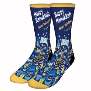 Happy Hanukkah Happy Holidays Socks