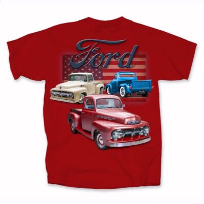 Vintage Ford Truck U.S. Flag Short Sleeve T-Shirt