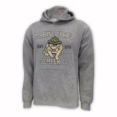 U.S. Marines USMC Licensed Retro Bulldog Mascot Hoodie