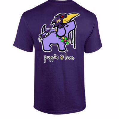 Puppie Love Dog Purple Mascot Sport Pup Short Sleeve T-Shirt