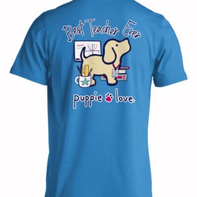 Puppie Love Dog Best Teacher Ever Pup Short Sleeve T-Shirt