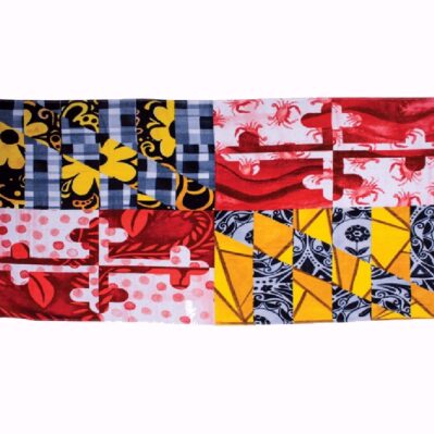 Maryland Flag Quilt Style Beach Bath Towel