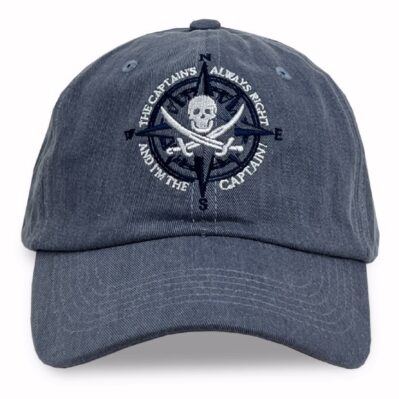 The Captain's Always Right And I'm The Captain Pirate Embroidered Cap Hat