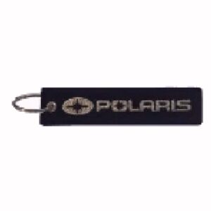 Polaris Black-White Key Chain Fob Embroidered Key Locator