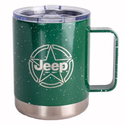 Jeep USA Star Green 10 Ounce Travel Mug Tumbler