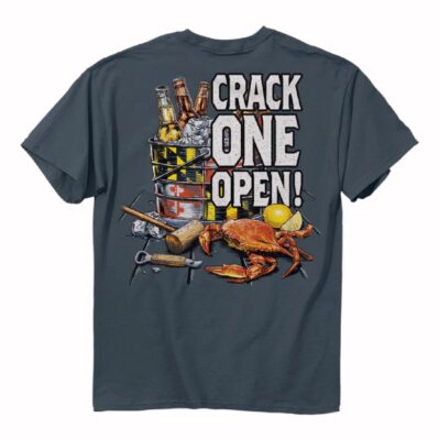 Crack One Open Beer & Crab Bucket Short Sleeve