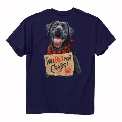Dog Will Beg For Crabs Short Sleeve T-Shirt