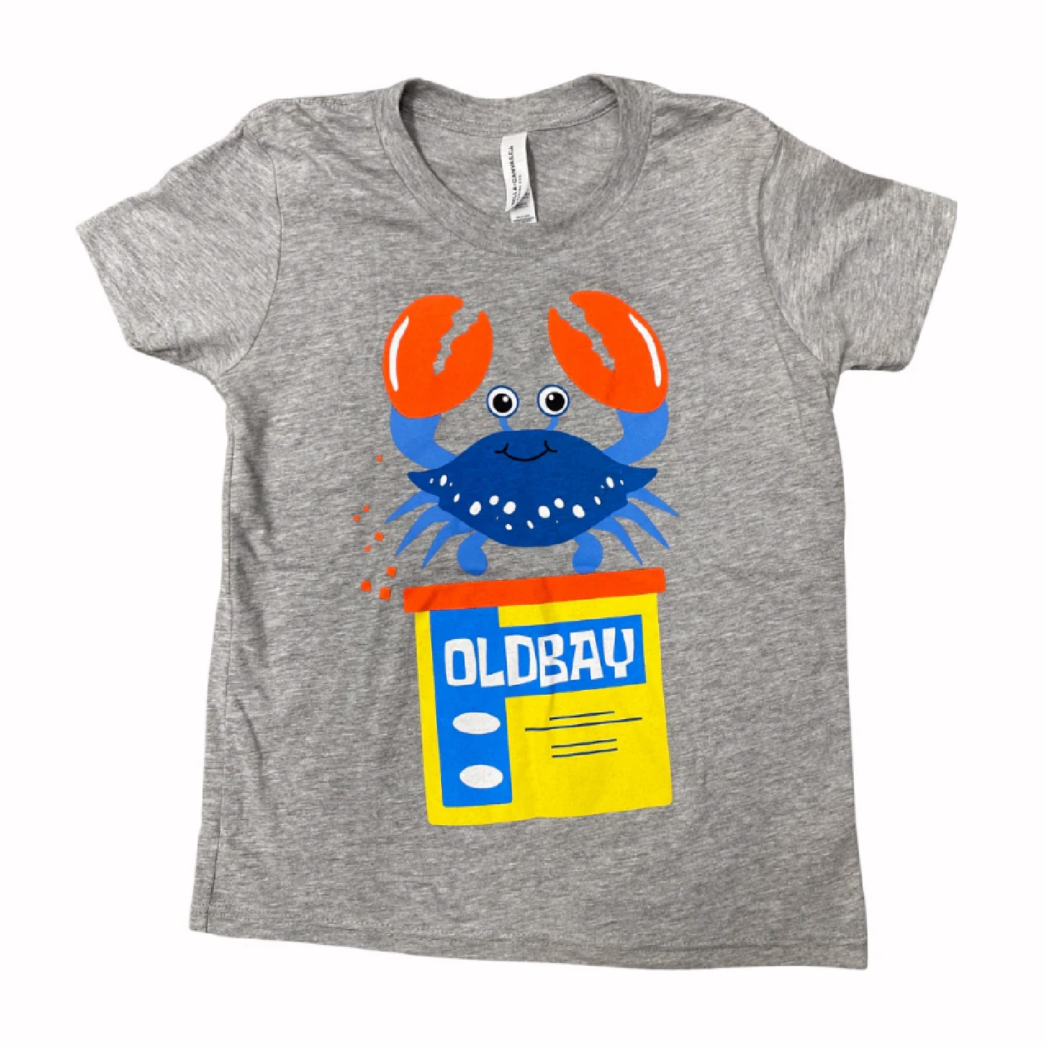 Old Bay Youth Can and Happy Crab Short Sleeve Shirt