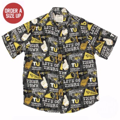 Towson University Tigers Hawaiian Style Dress Shirt