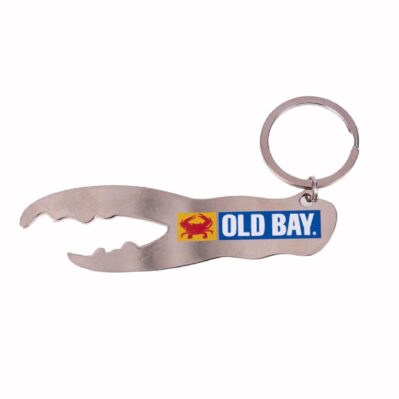 Old Bay Claw Keychain Key Ring Metal Bottle Opener