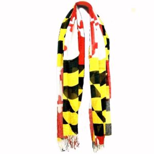Maryland Flag Scarf with Fringes