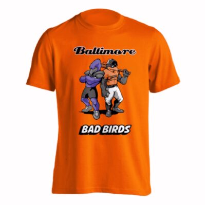 Baltimore Bad Birds Sport Teams Orange Short Sleeve T-Shirt