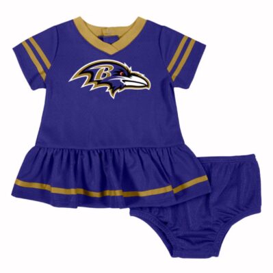 Baltimore Ravens Gerber 2-Pack of Girls Dress & Diaper Cover Panty Set