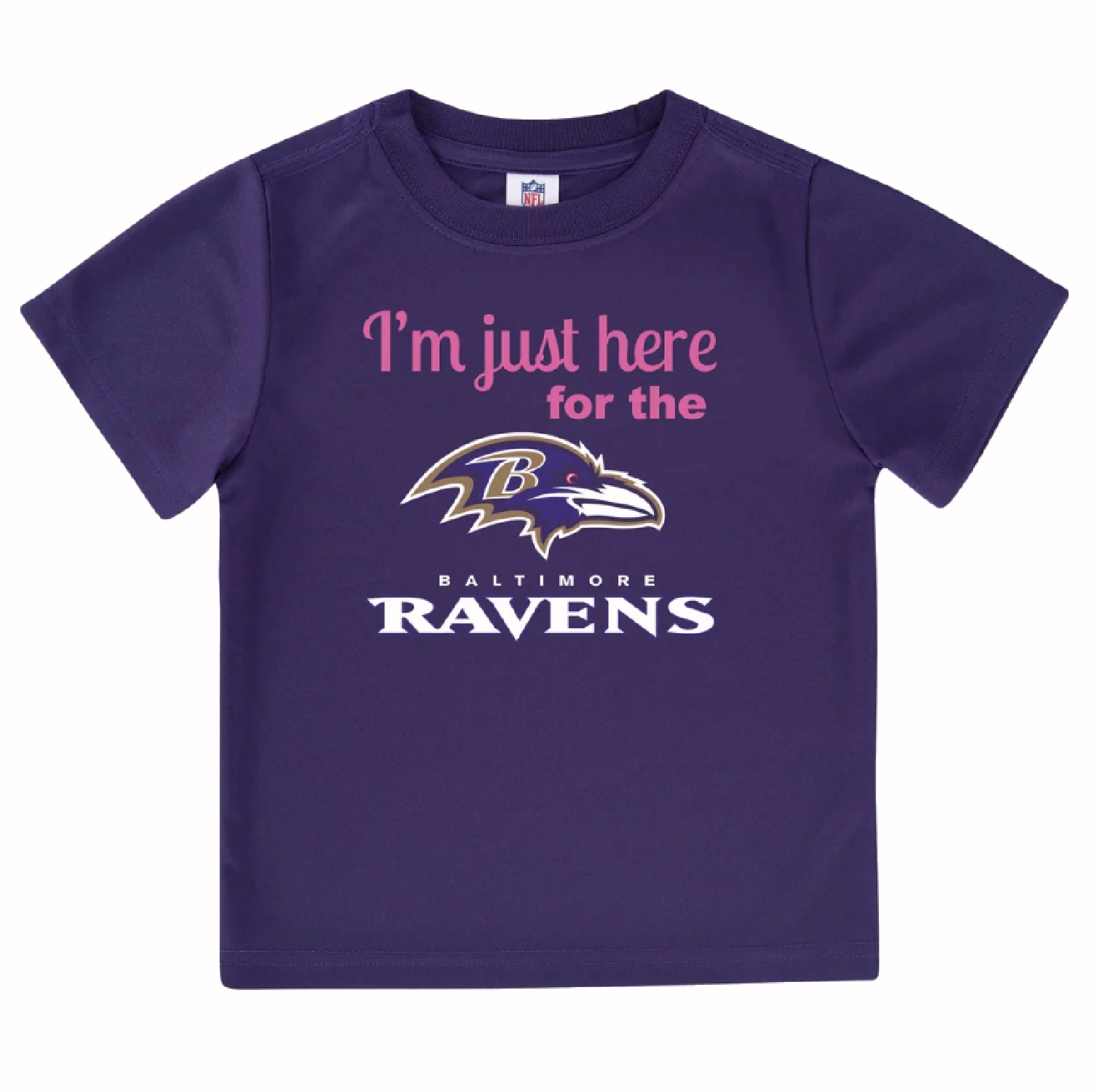 I'm Just Here For The Baltimore Ravens Gerber Short Sleeve Toddler T-Shirt