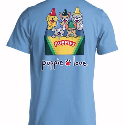 Puppie Love Dog Crayon Pup Short Sleeve T-Shirt