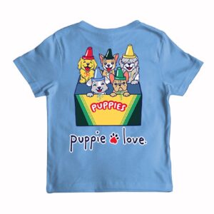 Puppie Love Dog Youth Crayon Pup Short Sleeve T-Shirt