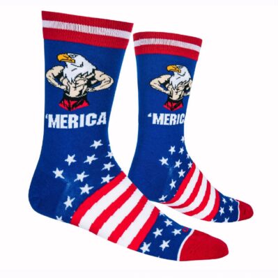 'Merica Eagle Patriotic Athletic Crew Socks
