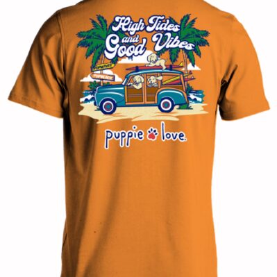 Puppie Love Dog High Tides and Good Vibes Short Sleeve T-Shirt