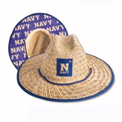 Navy Patch Lifeguard Garden Straw Hat
