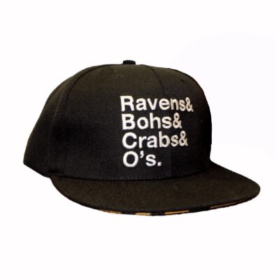 Ravens & Bohs & Crabs & O's Black Cap Hat