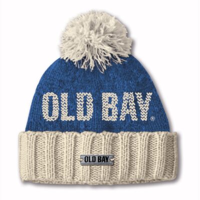 Old Bay Vintage Knit Pom Beanie Cap Hat