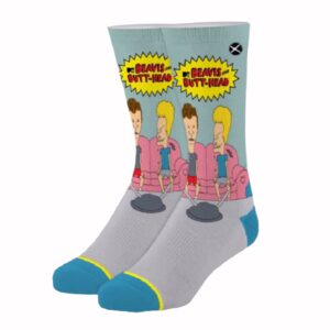 Beavis and Butt-Head Chillin on the Couch Athletic Crew Socks