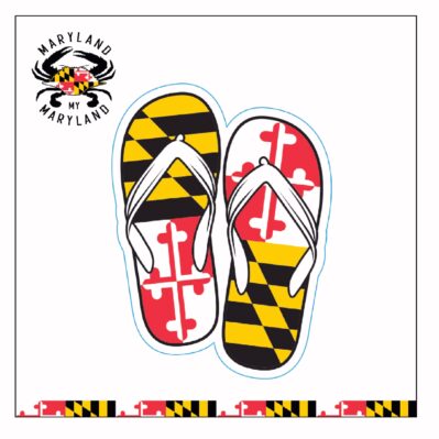 Maryland Flag Flip Flop Sticker