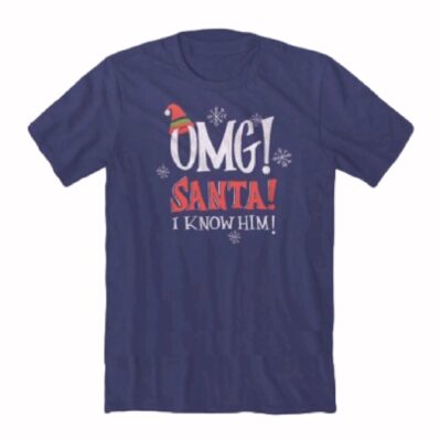 OMG Santa I Know Him Christmas Short Sleeve T-Shirt