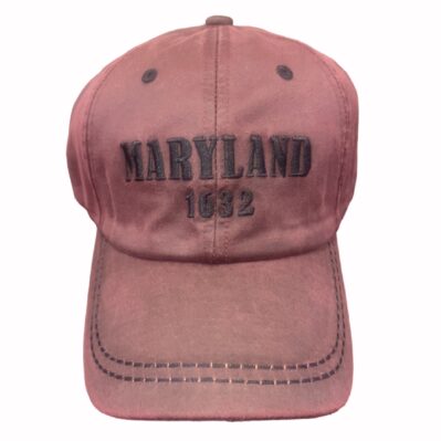 Maryland 1632 Cotton Waxed Style Mesh Burgandy Cap Hat