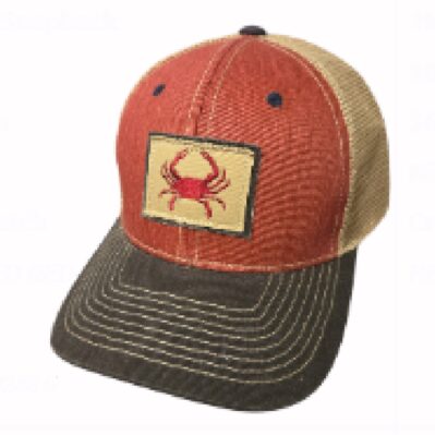 Crab Patch Mesh Red Snapback Cap Hat
