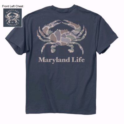 Maryland Life Camo Crab Short Sleeve T-Shirt