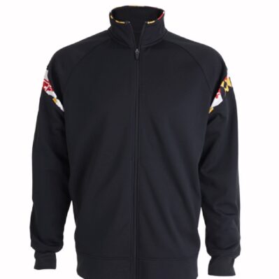 Maryland Flash Full Zippered Pocketed Black Jacket