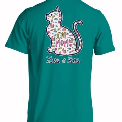 Kittie Kittie Cat Mom Dream Pattern Short Sleeve T-Shirt