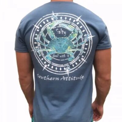 Salty Deal With It Crab Compass Short Sleeve T-Shirt