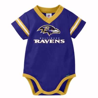 Baltimore Ravens Gerber Boys Sort Sleeve Jersey Onesie Bodysuit