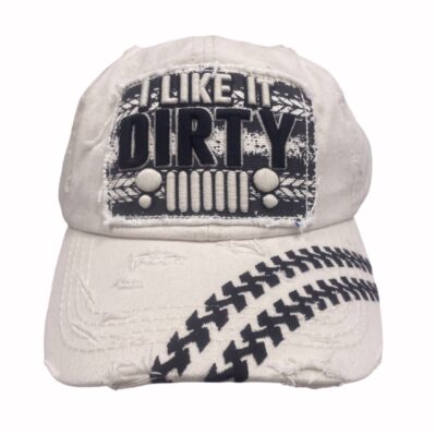 I Like Dirty SUV Offroad Embroidered Distressed Style Cap Hat